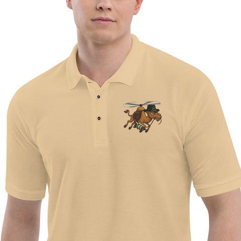 2ACR - Air Cav Camel - Embroidered Men's Premium Polo